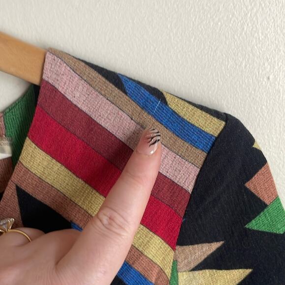 Alice + Olivia Adrianna Rainbow Print Wrap Mini Dress - Picture 10 of 16